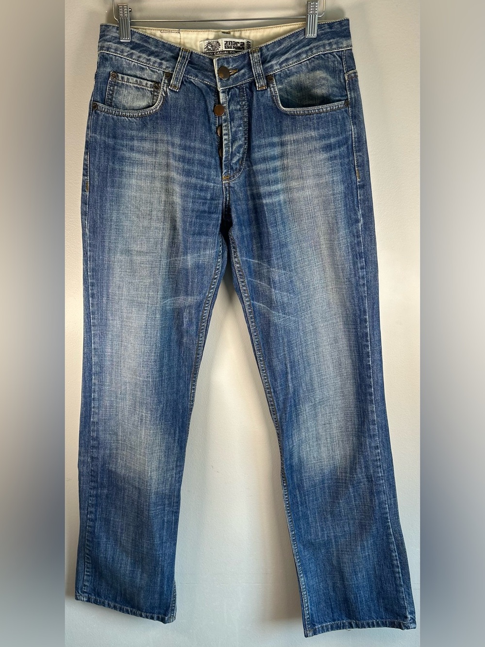 Znara Denim Men’s Jeans Size 29X33 Faded Wash Cowboy Biker Western Vintage EUC